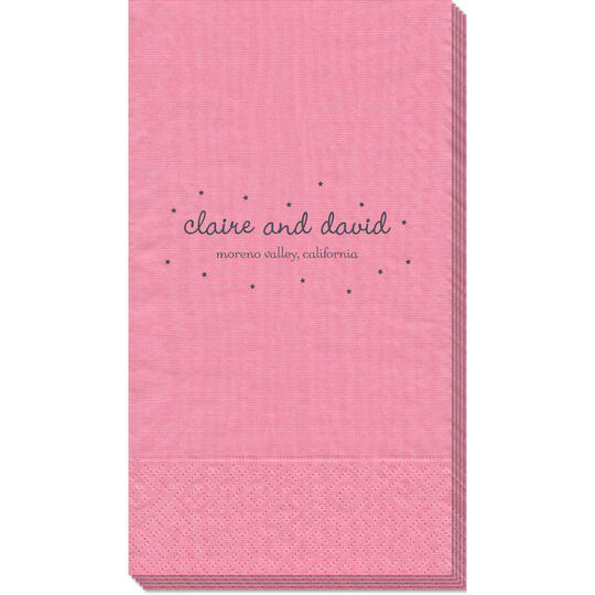 Sweet Little Stars Moire Guest Towels