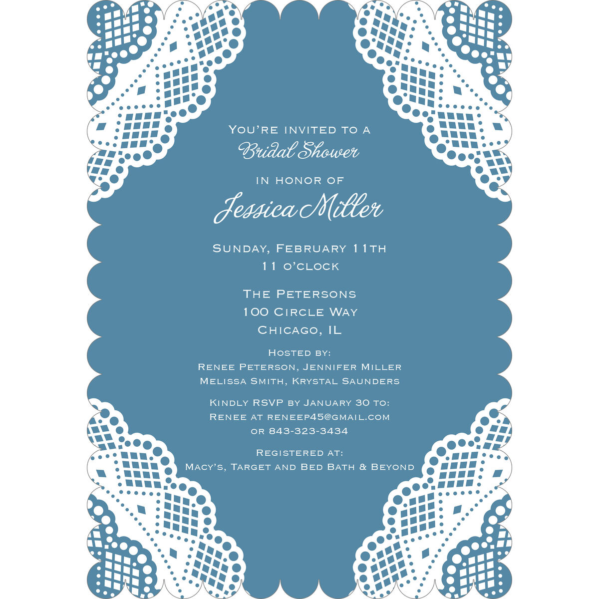 Wedgewood Vintage Lace Invitations