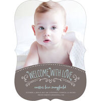 Warm Welcome Baby Boy Photo Announcements