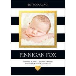 Modern Heart Baby Photo Announcements