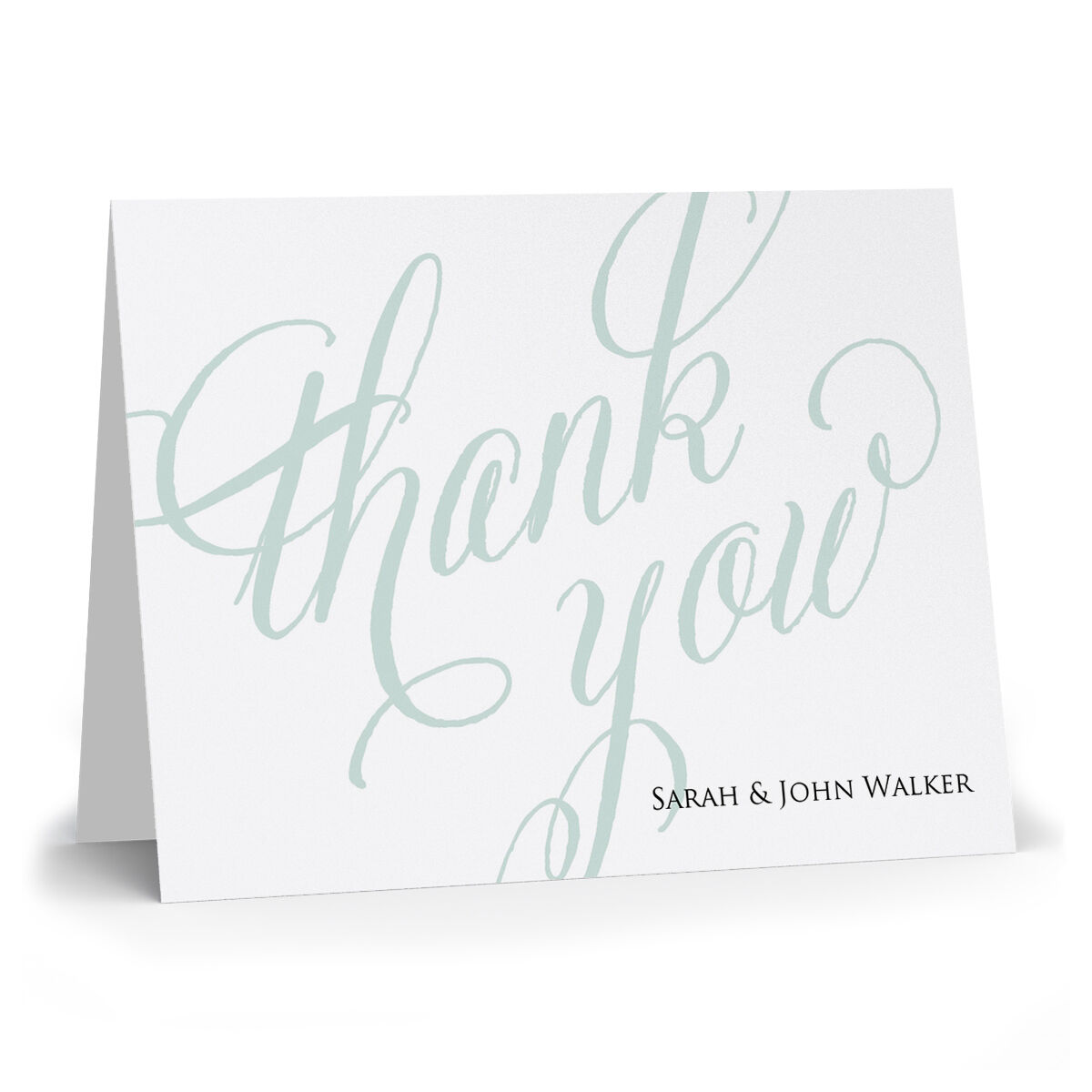 Personalized Big Thank You Folded Note Cards