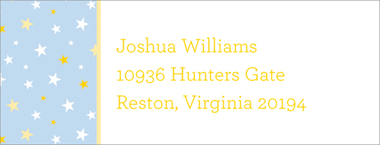 Light Blue Twinkle Stars Return Address Labels