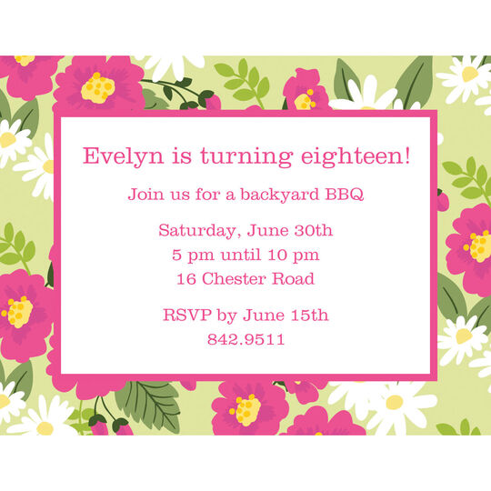 Lillian Floral Bright Invitations
