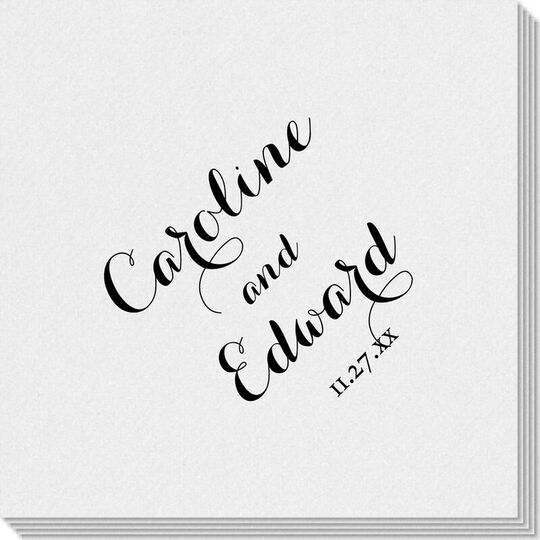 Darling Script Linen Like Napkins