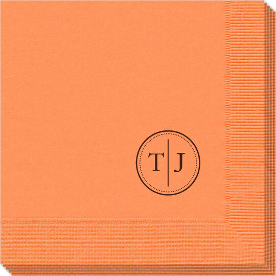 Petite Dotted Circle Duogram Napkins