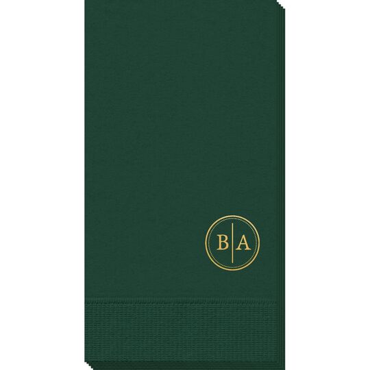 Petite Dotted Circle Duogram Guest Towels