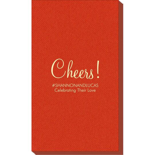 Perfect Cheers Linen Like Guest Towels