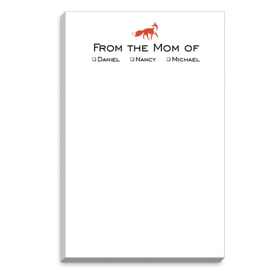 White Fox Mommy Notepads