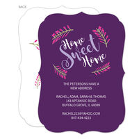 Purple Home Sweet Home Moving Announcements