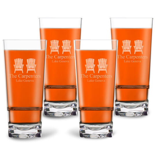 Monogrammed Acrylic Beer Mug (Set of 4)