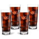 Personalized Tritan Acrylic 16 oz Highball Set with Duogram Image 1 of 2