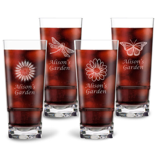 Personalized Tritan Acrylic 16 oz Highball Set - Summer Collection
