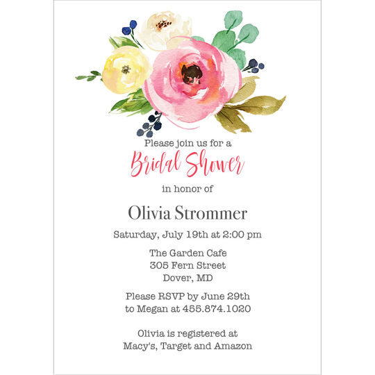 Rose Bunch Invitations