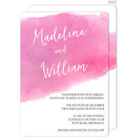Pink Big Swash Invitations