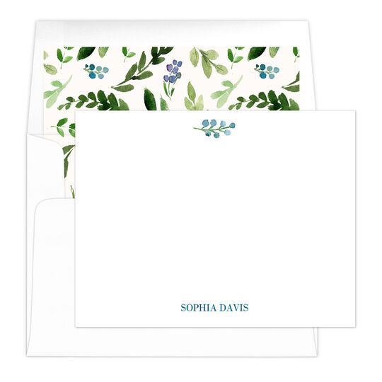 Blue Bud Flat Note Cards