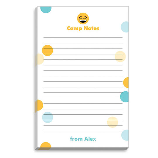 Laughing Emoji Dots Camp Notepads