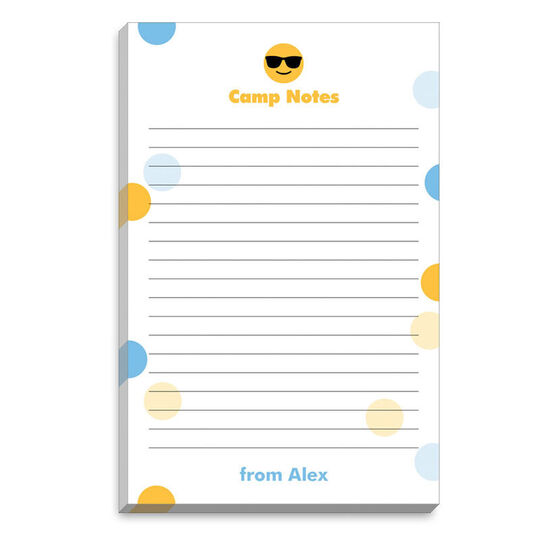 Sunglasses Emoji Dots Camp Notepads