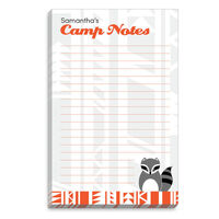 Orange Border Raccoon Camp Notepads