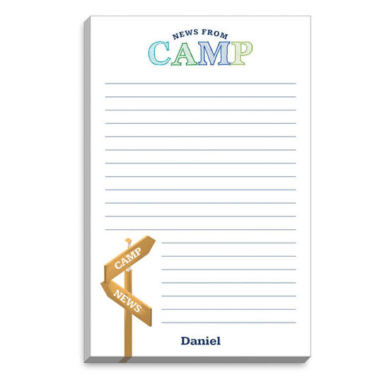 Blue Camp Signs Notepads