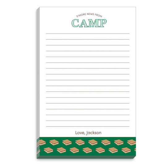 Green S'More Camp Notepads