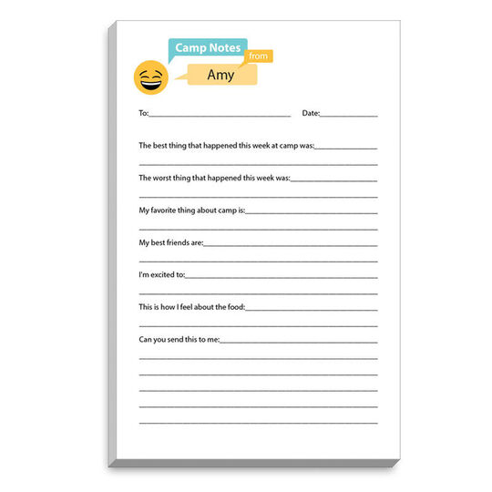 Emoji Laughing Speech Bubble Fill In Camp Notepads