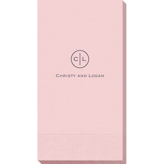 Circle Initials Guest Towels