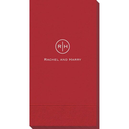 Circle Initials Guest Towels