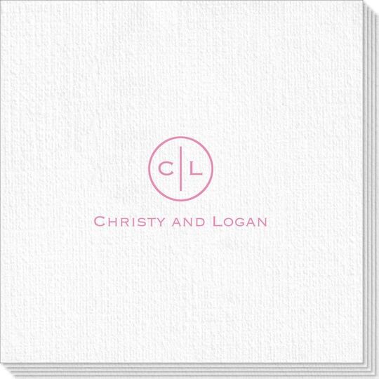 Circle Initials Luxury Deville Napkins