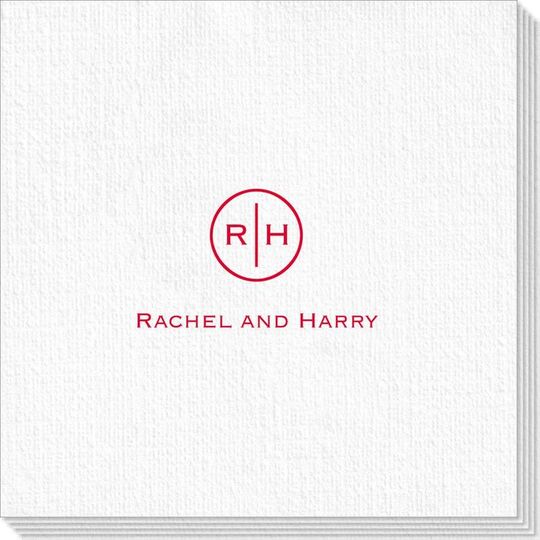 Circle Initials Luxury Deville Napkins