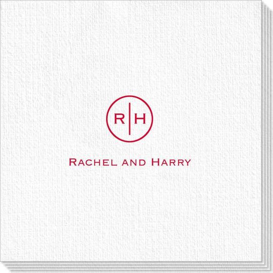 Circle Initials Luxury Deville Napkins