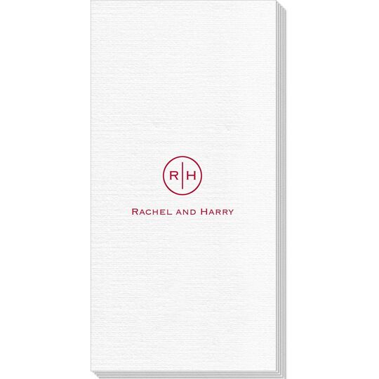 Circle Initials Luxury Deville Guest Towels