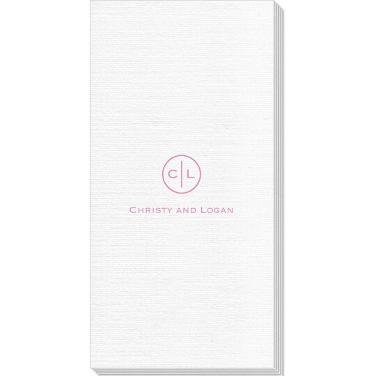 Circle Initials Luxury Deville Guest Towels