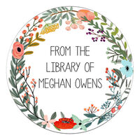 Vine Wreath Library Round Stickers