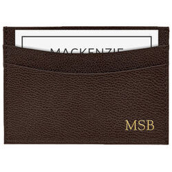 Classic Personalized Leather Card Case