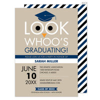Blue Owl Graduation Invitations