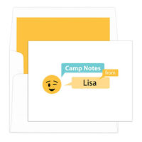 Winking Emoji Speech Bubble Camp Foldover Note Cards