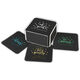 Design Your Own Black Confetti Square Coasters Image 1 of 6