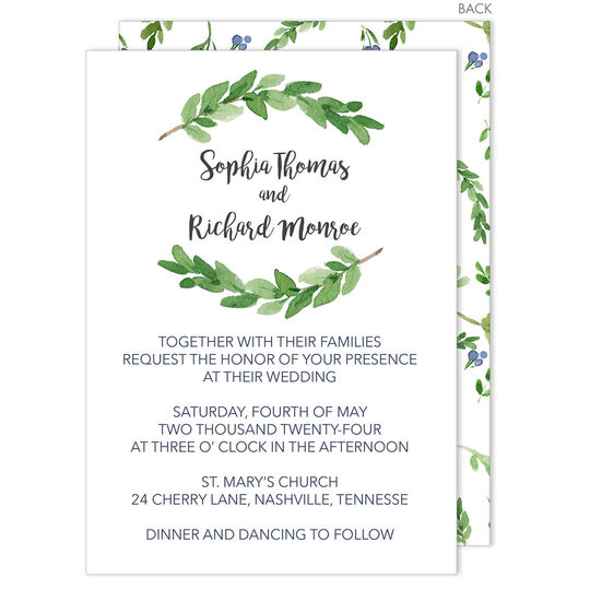 Two Sprigs Invitations