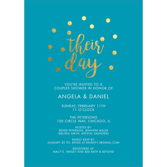 Their Day Confetti Dot Invitations