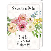 Rose Bunch Save The Date Announcements