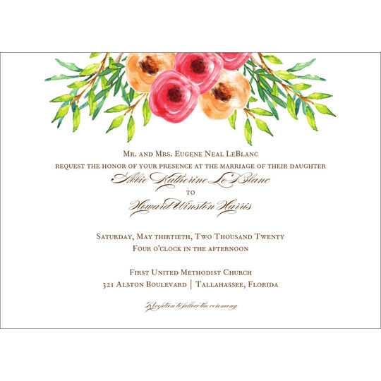 Watercolor Floral Invitations