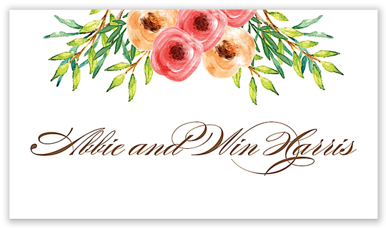 Watercolor Florals Enclosure Cards