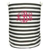 Black Striped Laundry Bag