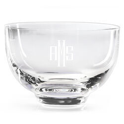 Monogrammed Crystal Snack Bowl