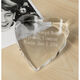 Deep Etched Personalized Crystal Heart Paperweight Image 1 of 2