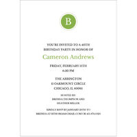 Circle Initials Birthday Invitations