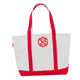 Personalized Medium Red Trimmed Boat Tote Image 1 of 3