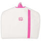 Personalized Natural Garment Bag with Hot Pink Trim Image 1 of 3