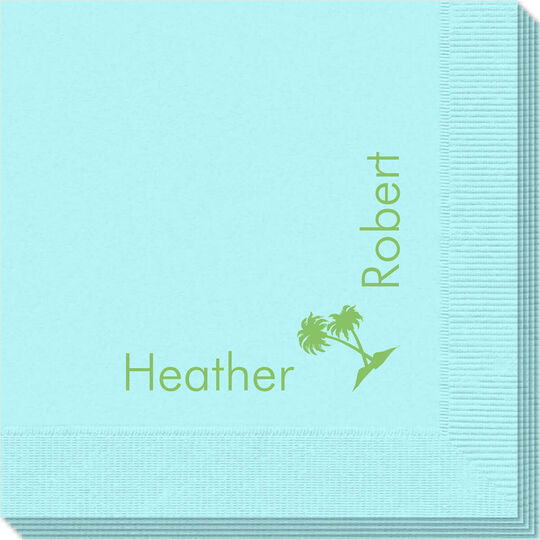 Corner Text with Palm Trees Napkins