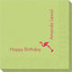 Corner Text with Flamingo Design Napkins Image 1 of 2